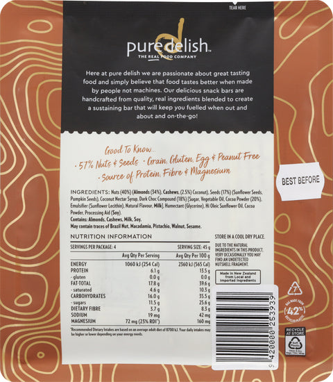Choc Nut Bar Multipack (4 bars)