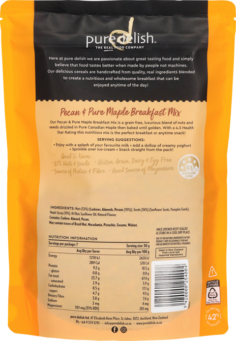 Pecan & Pure Maple Breakfast Mix 350g