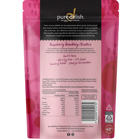 Raspberry Snacking Clusters 150g